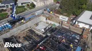 Bigge Crane Steel Erection at Piedmont HS