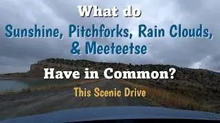 Sunshine? Pitchfork? Rain Clouds? - Scenic Backroad Drive near Meeteetse Wyoming