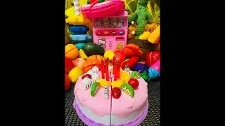 Playing asmr cutting cakes vegetables and fruits toys