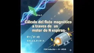 Calculation of the magnetic flux through a motor with N turns