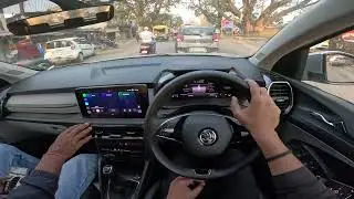 Test Drive of Skoda Kylaq |Music System| Traffic Tackling |