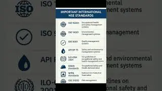 Important International HSE Standards #hse #internationalstandards #iso #industrial #technology