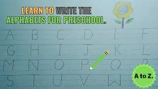 Trace the Alphabets with Pencil along with dotted lines | Simple drawing for kids