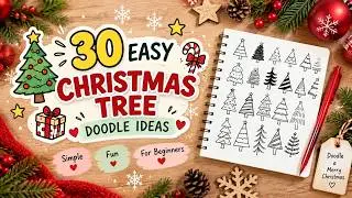 30 Easy Christmas Tree Doodle Ideas | Festive Christmas Tree Drawing Ideas#neensdoodles