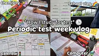 How i study for tests 📚| pcm science student ✨👩🏻&zwj;🔬| Study vlog class 12 📈| Pt-1 exam week vlog👼🏻