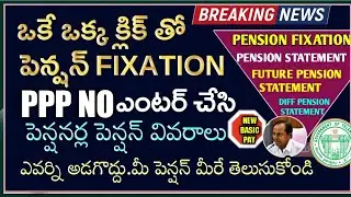 PPO నెంబర్ ద్వారా పెన్షన్ స్టేట్మెంట్ |TS Pensioners PRC Pension Fixation| Future Pension Statement
