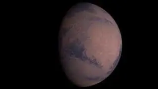 Rotation of Mars (3D model)