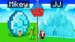 Mikey vs JJ DIAMOND CASTLE House Build Challenge in Minecraft! (Maizen)