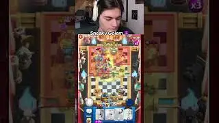 Sneaky Golem 😈 #clashroyale #vinc