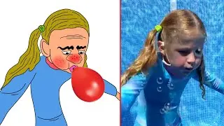 Nastya and a fun family trip - Funny Drawing Meme | Like Nastya Funny Memes 