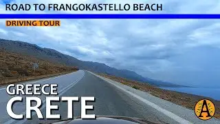 Greece, Crete - Coastal Road to Frangokastello - After Rain - Driving Tour - ASMR