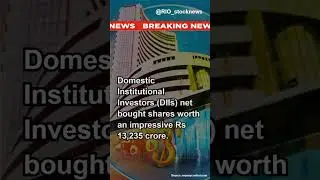 #market Update #fiis #sell #big #diis Make Strong #purchase #news #stockmarket #foreign #investors