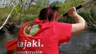 Kajaki świętokrzyskie - Biała Nida, trochę chaszczy...