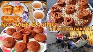 Baked Pull Apart Bread and Cake without Oven | Without oven baking in lock-down | Cake in Appe Pan