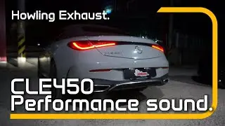 벤츠 CLE450 카브리올레 배기음 증폭향상 퍼포먼스 배기튜닝. HOWLING EXHAUST 하울모터스 설계 제작 중통 엔드 풀배기 타입 가변배기 시스템