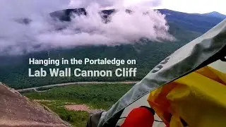 Sleeping in the Portaledge after trad aid climbing the Big Wall Labyrinth (Lab Wall) at Cannon Cliff