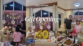 Gift opening - momi's bday