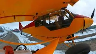 Super Cub landing at 