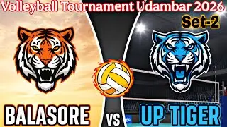Balasore Hostel 🆚 UP Tiger Set-2 💥କି ମାଡ଼ରେ Boom Blast Smash🔥#Volleyball Match Udambar 2026#4kvideo
