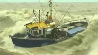 ship sinking | fishing boats in storm