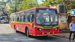 Brand New Ashok Leyland Bs6 Cng bus 💫 Journey in 545 Agarkar chowk Andheri To Airoli 💨📸