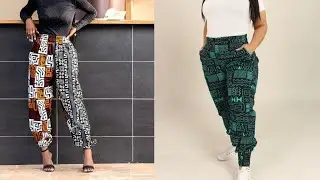 HOW TO CUT AND SEW ANKARA JOGGERS WITH ELASTIC BAND #trousertutorial #ankarajoggers #ankarastyles