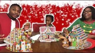 GINGERBREAD HOUSE CHALLENGE WITH THE KIDS + Behind the Scenes Family Photoshoot📸 | Vlogmas Day23