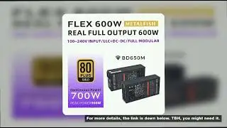 METALFISH Flex 600W Modular Power Supply Small 1U Computer PSU Flex-ATX 500W For ITX Compact Mini PC