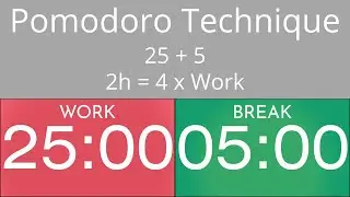 Pomodoro Technique 4 x 25 min - Study Timer 2h