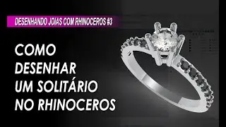 COMO DESENHAR UM SOLITÁRIO NO RHINOCEROS | DESENHANDO JOIAS NO RHINOCEROS | ELIANIA ROSETTI