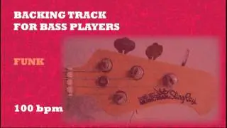 Funk Backing Track FOR BASS - 100bpm - with electric Guitar tracks (NO BASS)