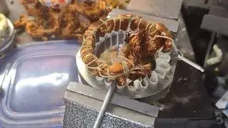 Copper recovery from electric motors with hand tools. No power tools. Hacksaw, pliers & screwdriver