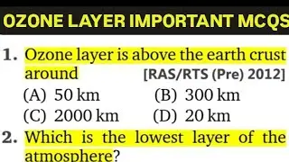 Jkssb Important MCQS On Ozone Layer #Most Important must watch 2026