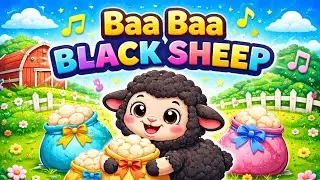 Baa Baa Black Sheep 🐑🎶 | Nursery Rhyme for Kids |  Rainbow Kids TV