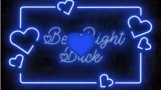 Blue Neon Love Twitch stream overlay💙 💙