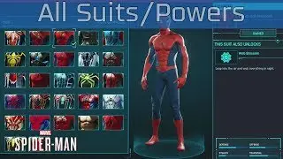 Marvel's Spider-Man - All Suits and Suit Powers [HD 1080P]