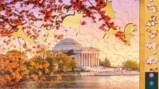 Solving Magic Jigsaw Puzzles 394 (140🧩) Jefferson Memorial, Washington, USA 🇺🇸