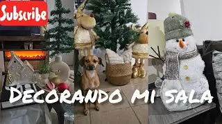 DECORANDO MI SALA 🌲⛄️☃️🏡 /sala peque&ntilde;a/ TOQUES NAVIDE&Ntilde;OS 🏡