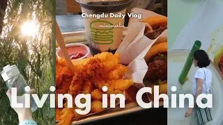 China Vlog 🍔 Shake Shack Mala Burger, Chengdu Exclusive Fries & Shake, Muji & iHerb Haul, Leg Day