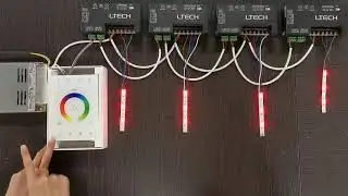 RGBW wall panel controller, with DMX and 2.4G wireless output