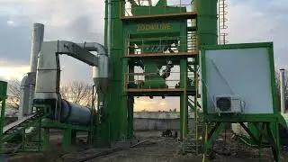 Installation Site of 60TPH Hot Mix Stationary Batching Mix Asphalt Plant  Equipped with Coal Burner