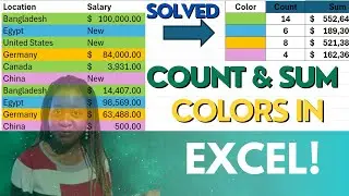 COUNT AND SUM COLORS IN EXCEL