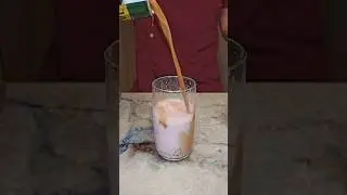 Making Cherry 🍒 Iced Presso Latte at home in 1 minute 🧊☕😋✅ #cherry #Latte #coffee #dendamon #fypage