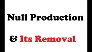 Null Production in Context Free Grammar (CFG)