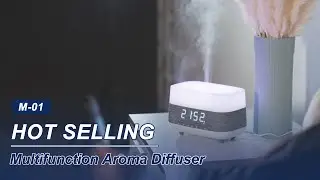 Multifunctional Humidifier Essential Oil Aroma Diffuser with Bluetooth Speaker and Alarm Clock