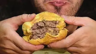 ASMR TRIPLE SMASH BURGER * CHEESY MESSY EXTREME SOFT EATING SOUNDS * 먹방