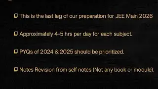 JEE Main Last 15 days Strategy | Final Countdown begins | JEE Main 2026
