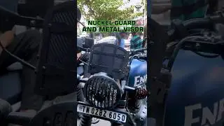 Nuckel guard and Metal visor for Royal enfield Hunter 350#noorautomobiles #royalenfield #trending