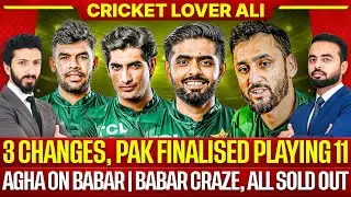 3 Changes, Pak Finalised Playing 11, Pak v SA 1st T20 | PC: Agha on Babar |Babar Craze, All Sold Out
