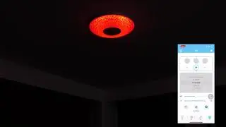 LED Deckenleuchte Dimmbar mit Bluetooth Lautsprecher,LED Deckenlampe mit Fernbedienung oder APP